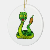 Klapperschlange Keramik Ornament (Links)