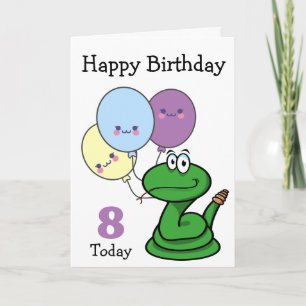 Klapperschlange Zum Geburtstag Mit Alter  Karte