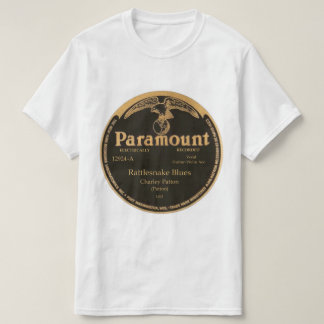 "Klapperschlangen-Blues" Charley Patton auf T-Shirt