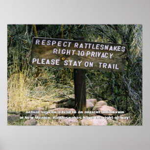 Klapperschlangen haben sog. humorvolle poster