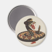 Klapperschlangen-Magnet Magnet (Vorderseite/Rückseite)