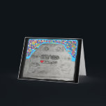 Klappkarte Dankeskarte<br><div class="desc">Blank Grußkarte mit meinem Mixed Media Artwork. "Liebe Der Hundepark" Holzkohle zeichn von Labradoren.</div>