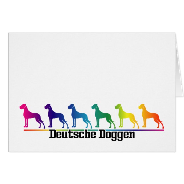Klappkarte Deutsche Doggen (Vorderseite (Horizontal))