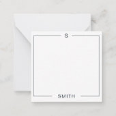 Klappkarte für den Rocket Moon Space Monogramm Mitteilungskarte (Rückseite)