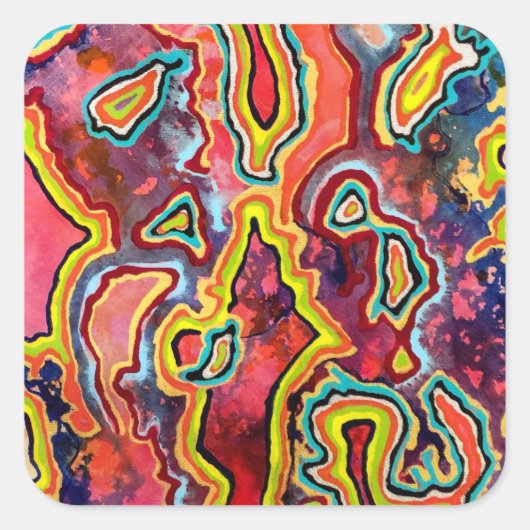 Klappkleber Quadratischer Aufkleber (Vorderseite)