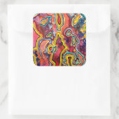 Klappkleber Quadratischer Aufkleber (Tasche)