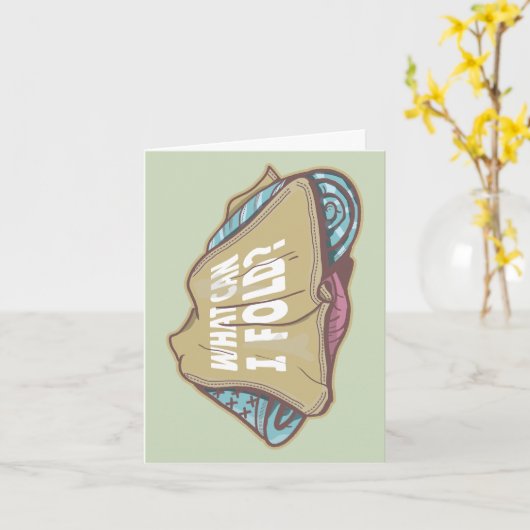 Klappkleidung, Wäschetag Karte (Gelbe Blume)