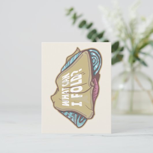 Klappkleidung, Wäschetag Postkarte (Stehend Vorderseite)