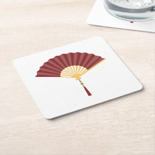 Klapplüfter Rechteckiger Pappuntersetzer (angewinkelt)