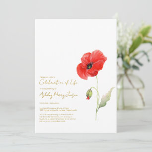 Klappmohn-Feier-des-Lebens-Begräbnis-Einladung Einladung