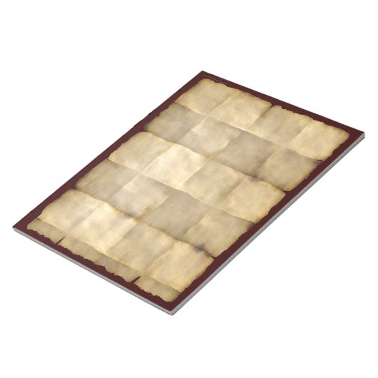 Klappt, gealtert, Dokumentpapier-Notepad Notizblock (angewinkelt)