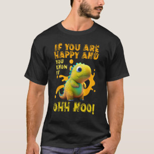 Klappt in die Hände, wenn ihr eine glückliche Dino T-Shirt