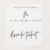 Klapptafel für geflochtene Bar Visitenkarten (Außenseite Aufgefaltet)