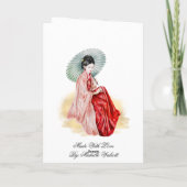 Klappte japanische Kunstruhigkeit Dankeskarte (Rückseite)