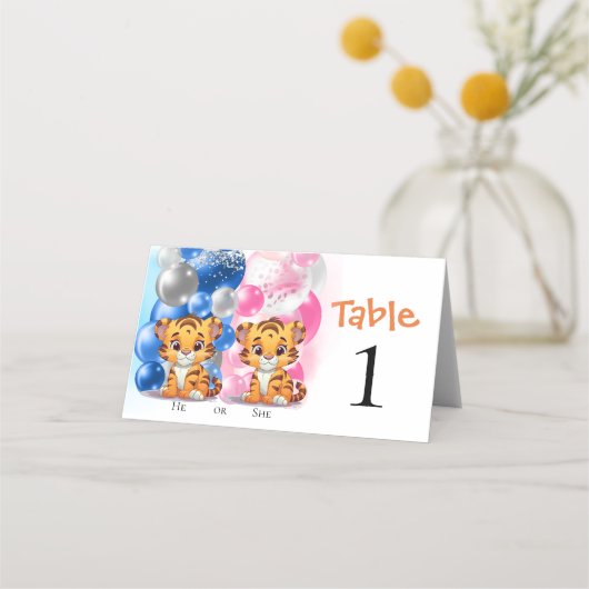 Klappte Platzkarte des Tigergeschlechts (Rückseite)