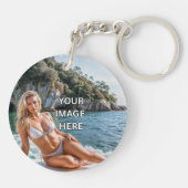 KLAR! 🔑 Acryl-Schlüsselanhänger – Bild oder Text Schlüsselanhänger (Rückseite)