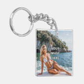 KLAR! 🔑 Acryl-Schlüsselanhänger – Bild oder Text Schlüsselanhänger (Vorderseite links)