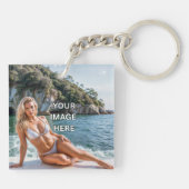 KLAR! 🔑 Acryl-Schlüsselanhänger – Bild oder Text Schlüsselanhänger (Rückseite)