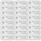 Klar danke Rücksendeadresse individuell transparen Aufkleber (Vorderseite)