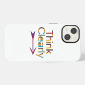 Klar denken iPhone hülle (Rückseite (Horizontal))