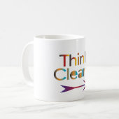 Klar denken kaffeetasse (Vorderseite Links)
