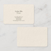 Klar, elegant schlicht, schlicht, minimalistisch,  visitenkarte (Vorne/Hinten)