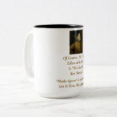 Klar! Es ist Edward de Vere!Tasse Zweifarbige Tasse (Vorderseite Links)