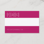 Klar, farbig, deutlich visitenkarte (Vorderseite)