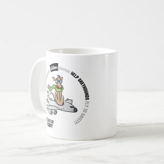 Klar für Start! Tasse (Vorderseite Links)