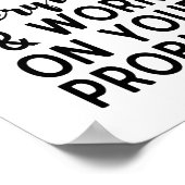 Klar Gelassen, dass ich alles fallen lasse und auf Poster (Ecke)