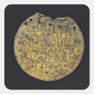 Klar mit dem Satz Quadratischer Aufkleber