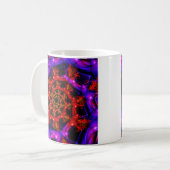 klar | Rote und blaue Fraktal Kunst Kaffeetasse (Vorderseite Links)