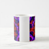 klar | Rote und blaue Fraktal Kunst Kaffeetasse (Mittel)