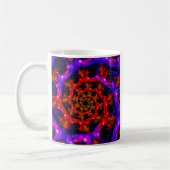 klar | Rote und blaue Fraktal Kunst Kaffeetasse (Links)