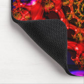 klar | Rote und blaue Fraktal Kunst Mousepad (Ecke)