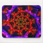 klar | Rote und blaue Fraktal Kunst Mousepad (Vorne)