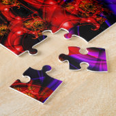 klar | Rote und blaue Fraktal Kunst Puzzle (Seite)