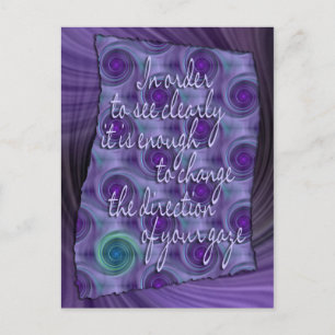 Klar sehen - Weisheit Postkarte