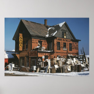 Kläranlage in den 40er Jahren Poster