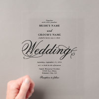Klare Acryl-Eleganz Luxus-Hochzeit