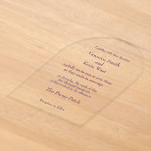 Klare Acryl-Hochzeitseinladung im Template-Design Acryleinladungen (Ablage )