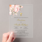 Klare Acrylbläserne spanische Taufe Acryleinladungen (Insitu (Handheld))