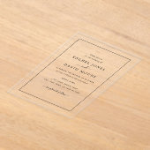 Klare akryllische Einladung zur Hochzeit (Ablage )