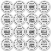 Klare Aufkleber-Etiketten Aufkleber (Vorderseite)