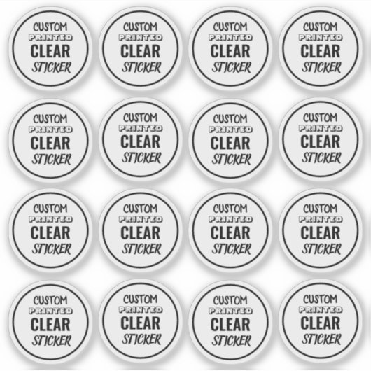 Klare Aufkleber-Etiketten Aufkleber (Vorderseite)