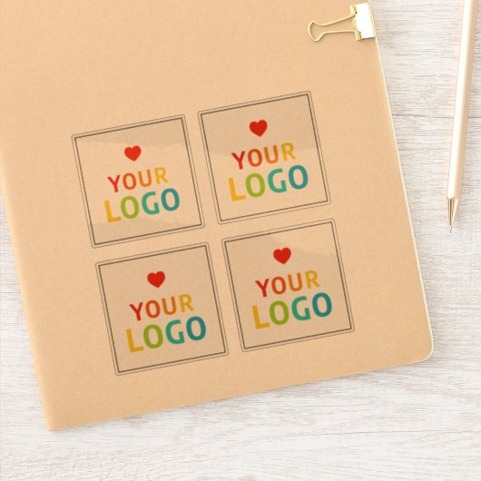 Klare Aufkleber für das Markenlogo (Notizbuch)