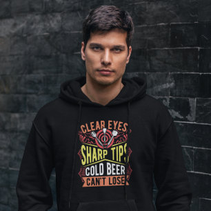 Klare Augen scharfe Tipps kalter Bier kann nicht v Hoodie