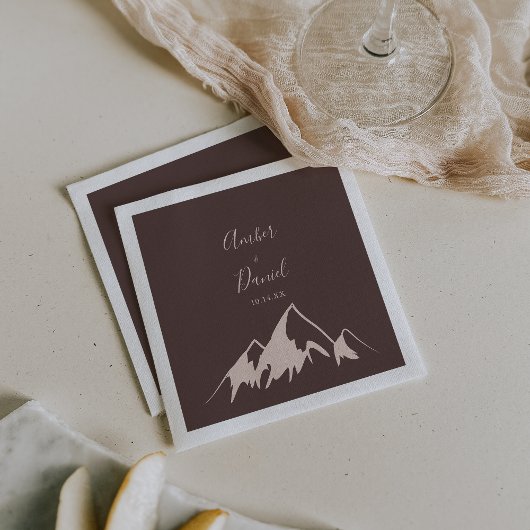 Klare Berglandhochzeit Serviette