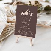 Klare Berglandschaft im Zeichen des liebenden Gedä Poster