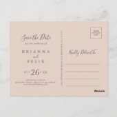 Klare Berglandschaft Save the Date Postkarte (Rückseite)